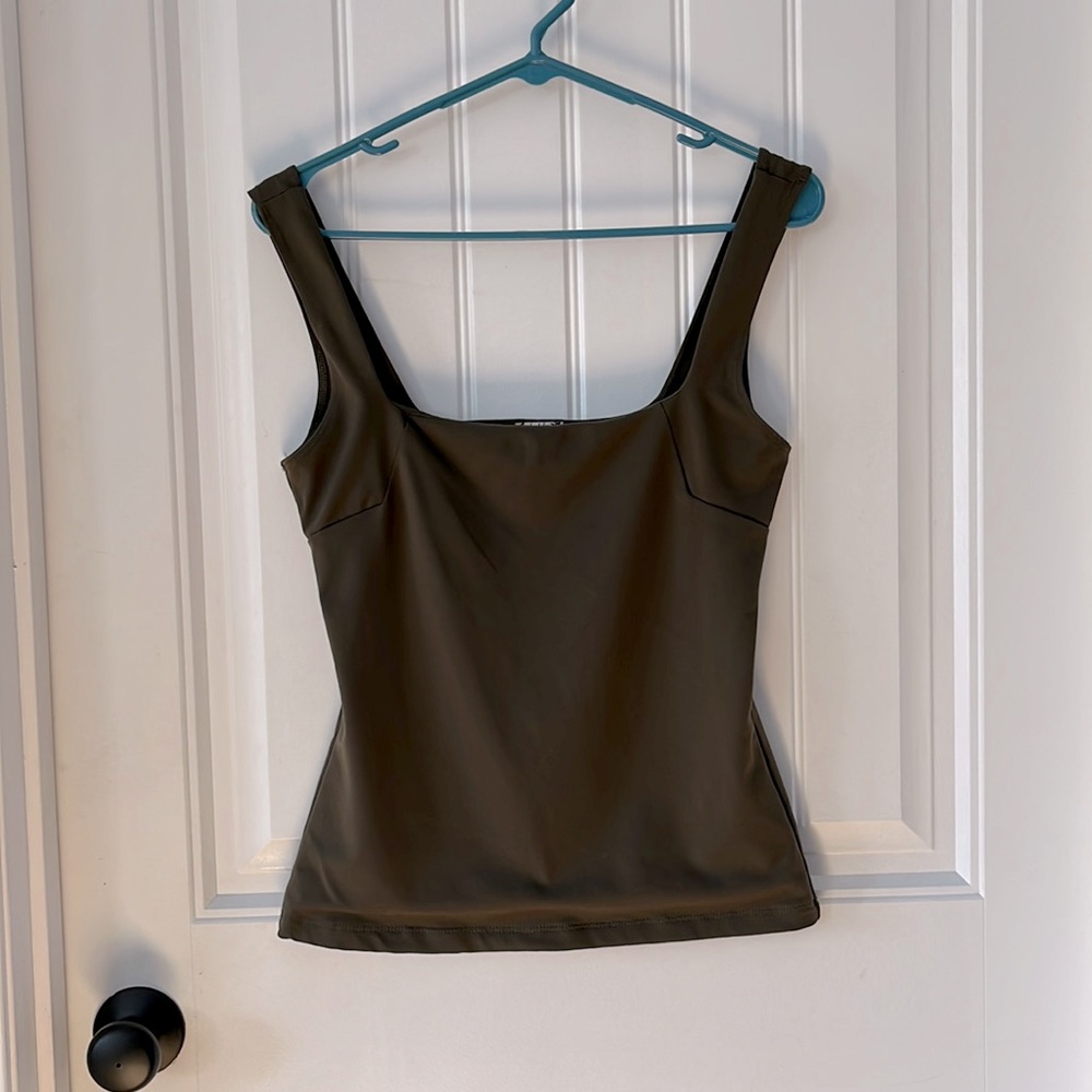 Women’s medium dark green Free People tank top.